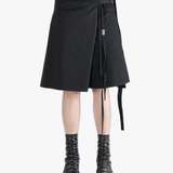 Black skirt worn by a person, showing the cotton fit