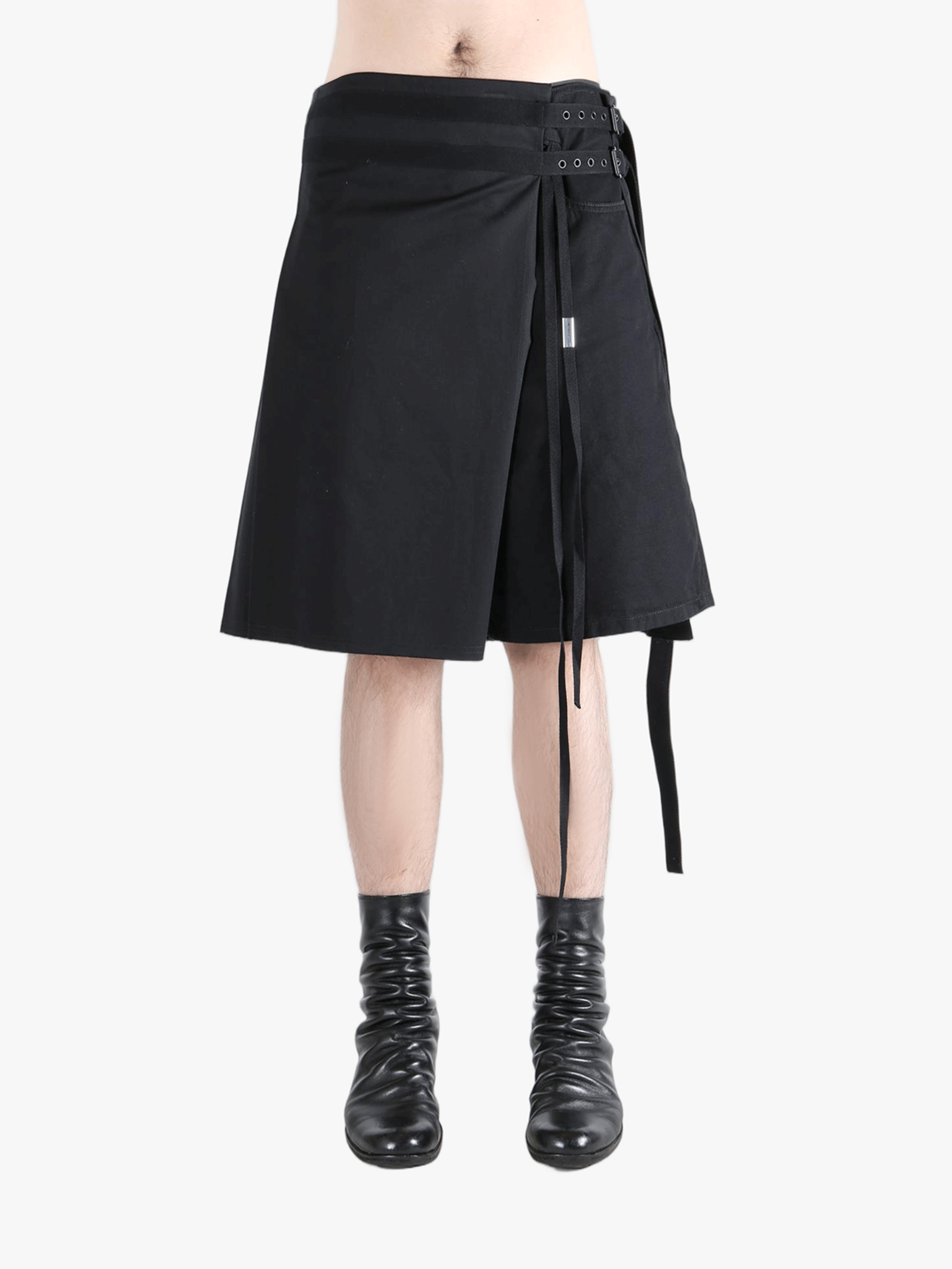 Black skirt worn by a person, showing the cotton fit