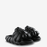 Black sandals, front view
