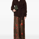 Brown knitwear, full body view