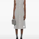 Grey dress, full body view