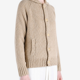 Tan knitwear, front view