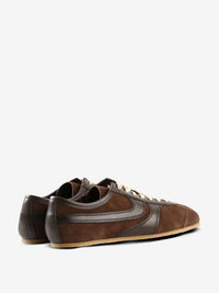 Brown sneaker, back view