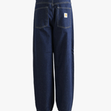 Blue pant worn by a person, showing the pant's fit