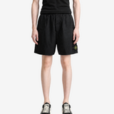 Black shorts, full body view
