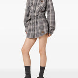 Grey shirts, full body view