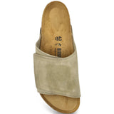 Tan sandals, front view