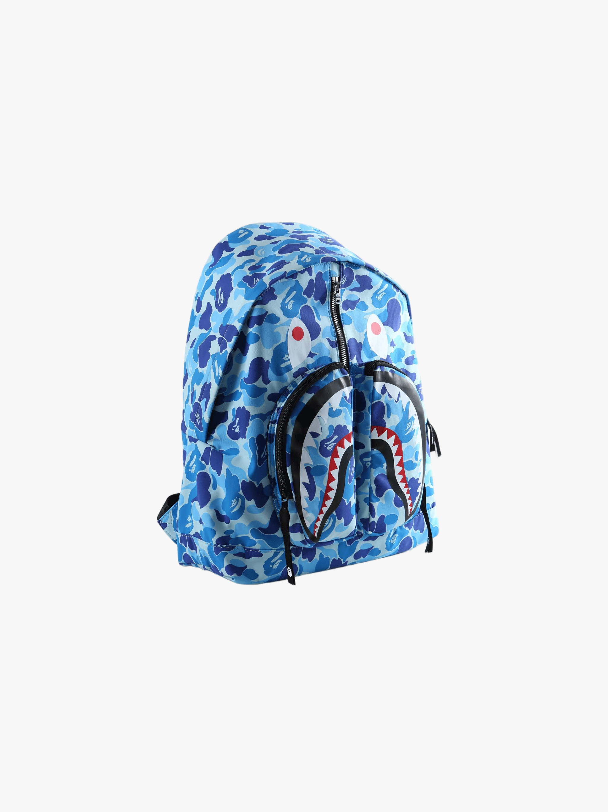 blue bags,side view