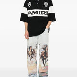 Black T-shirt, full body view