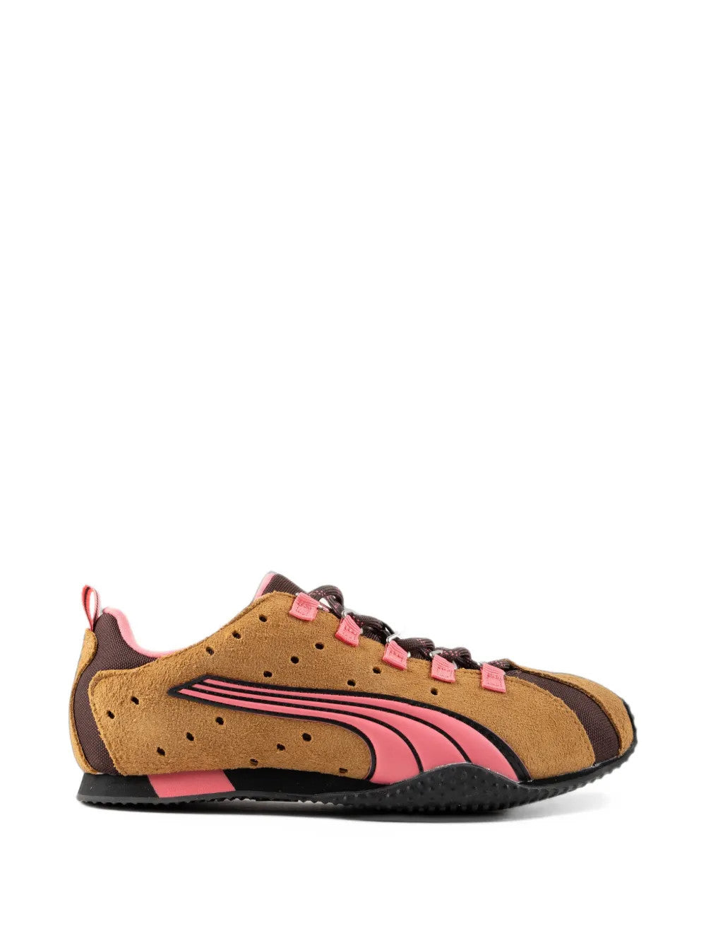 Tan shoes, side view