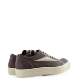 Brown shoes, back view
