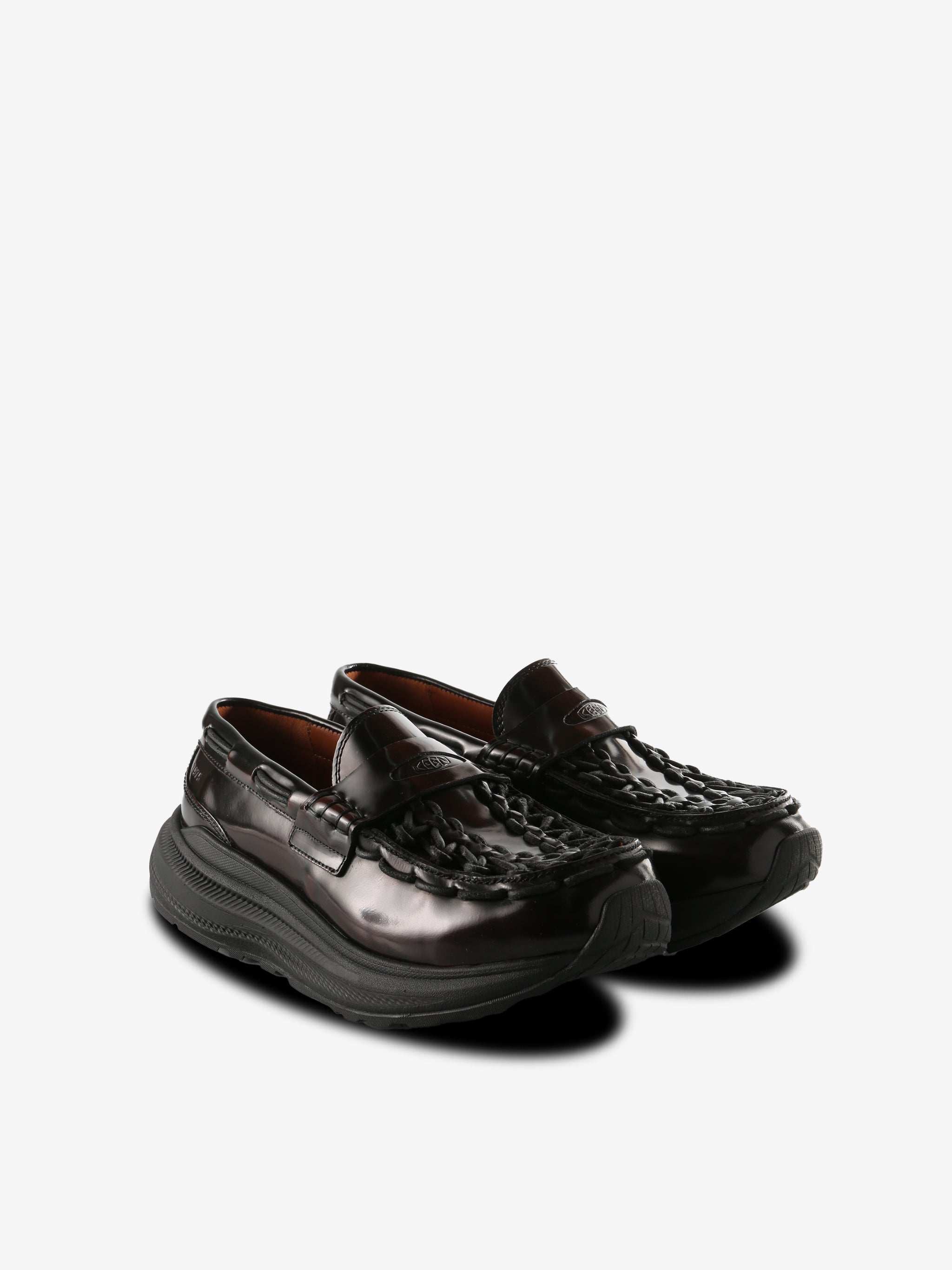 brown shoes, side view