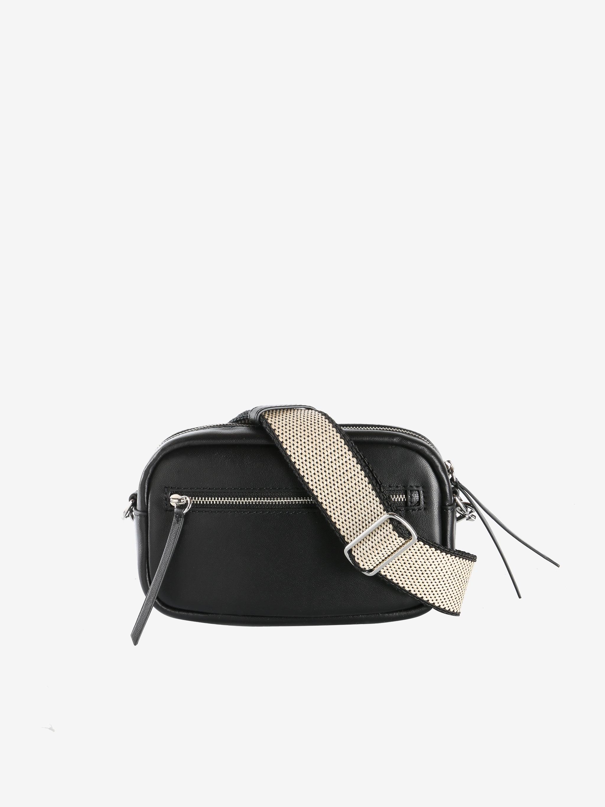 Black bags, back view