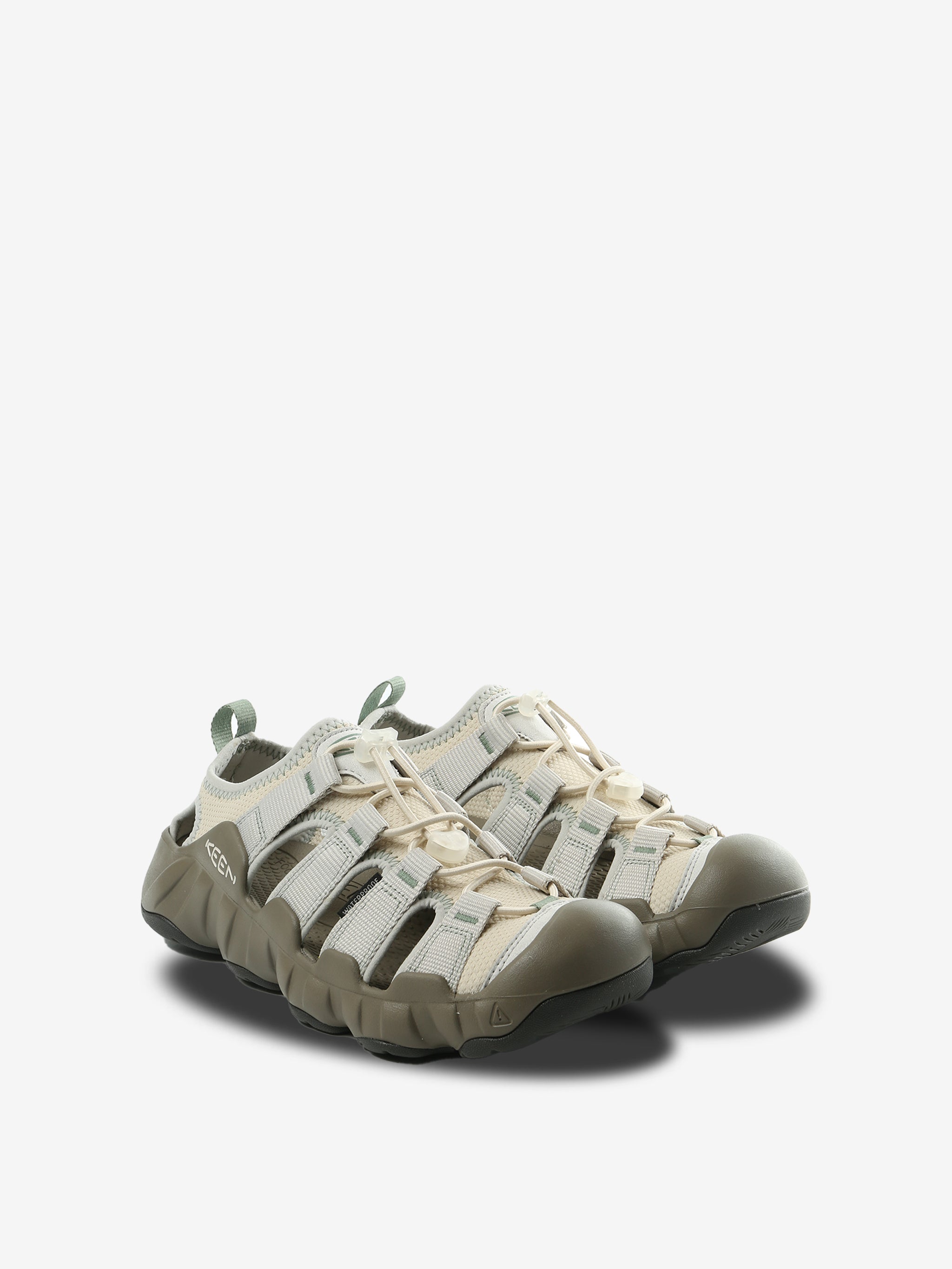 tan sandals, side view