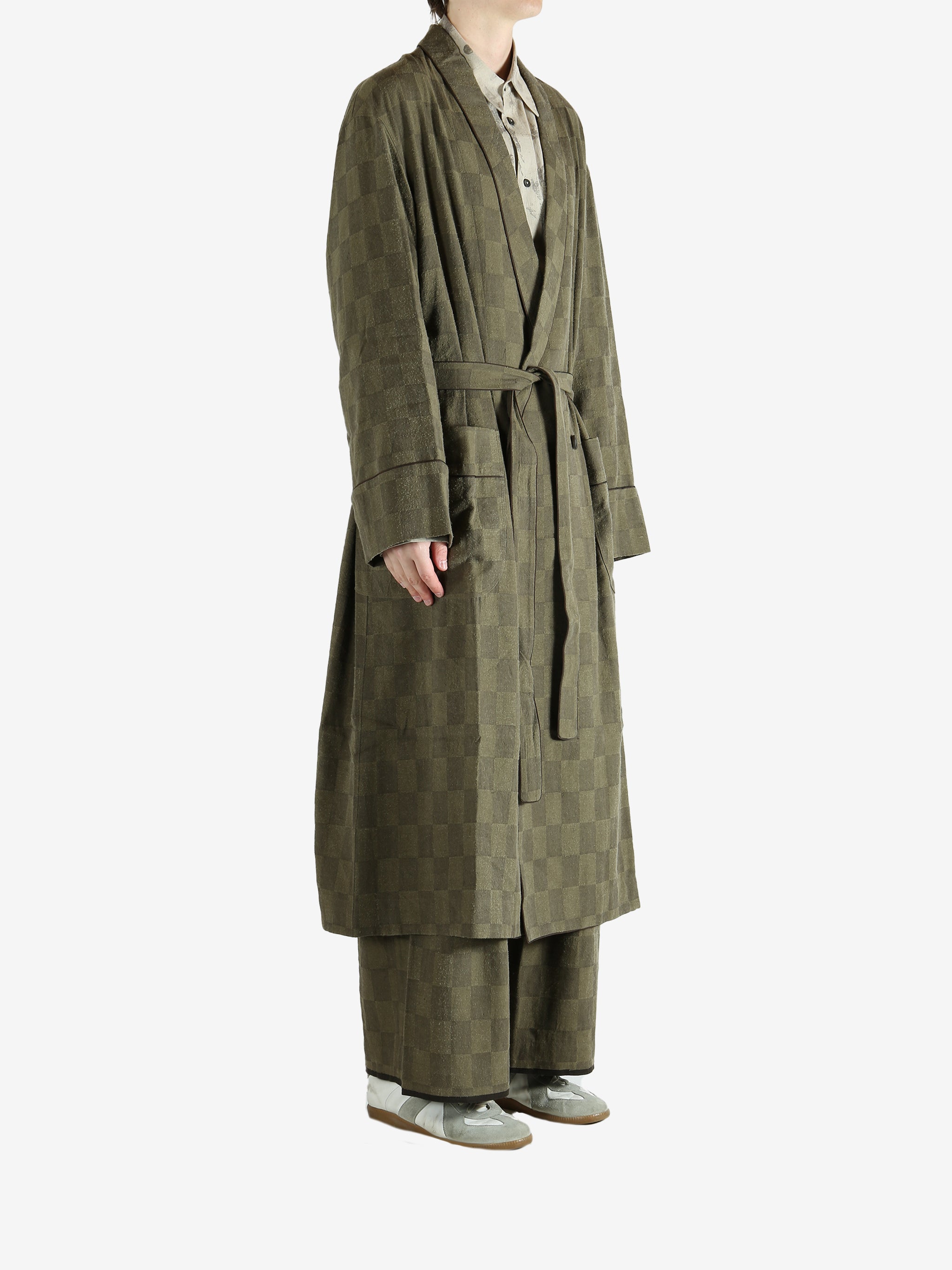 Green jackets-coats, full body view