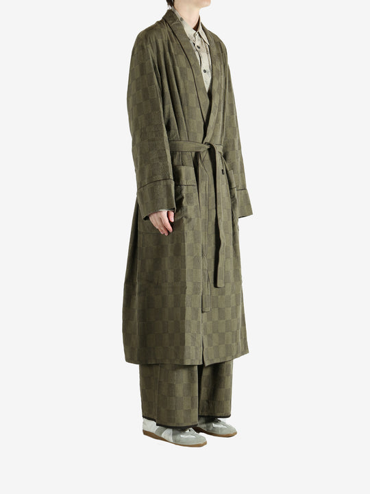 Green jackets-coats, full body view