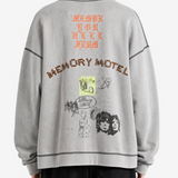 Grey hoodie, full body view