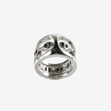 Silver ring, side view
