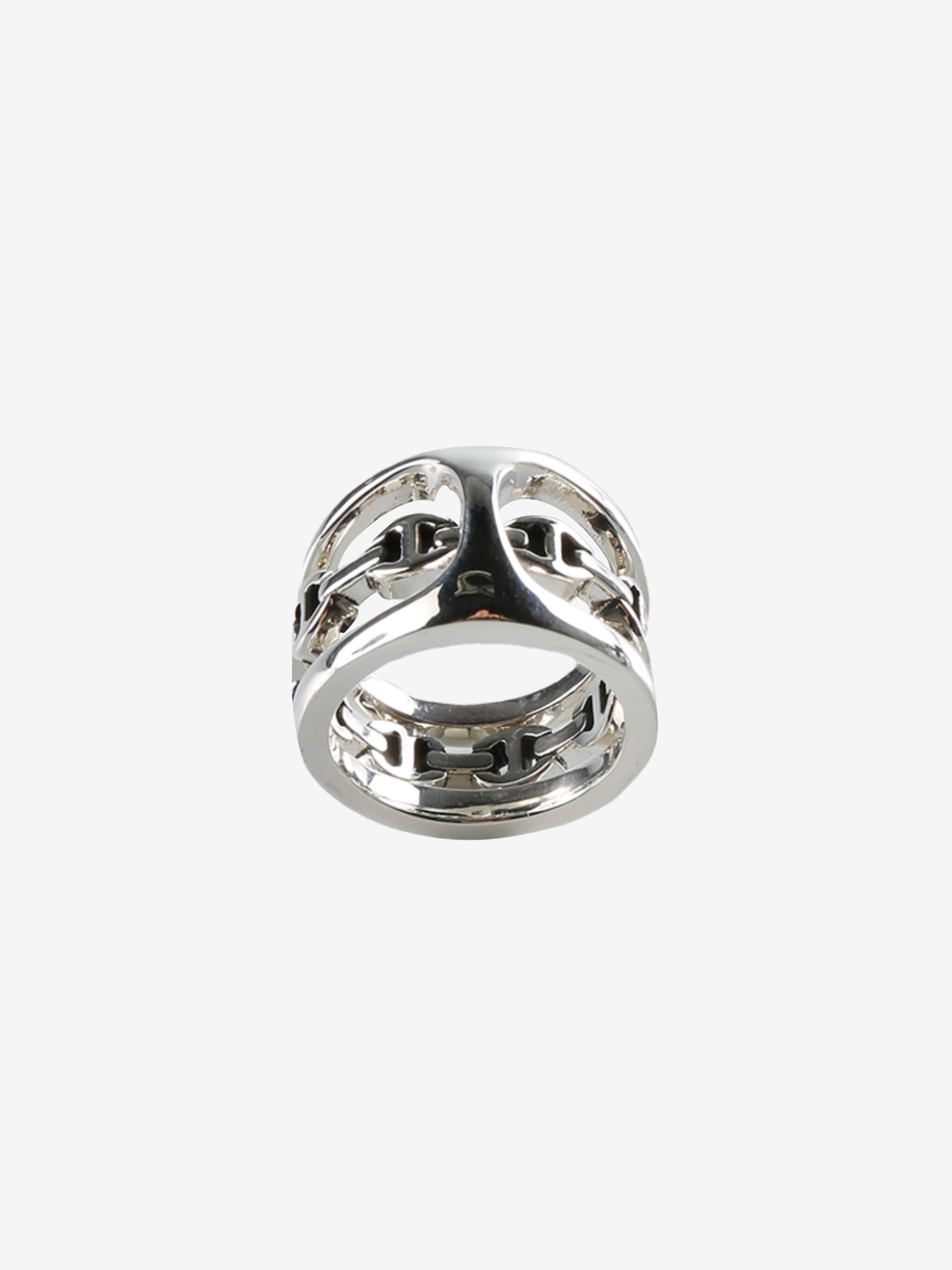 Silver ring, side view