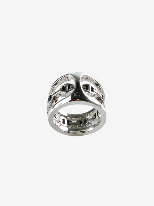 Silver ring, side view
