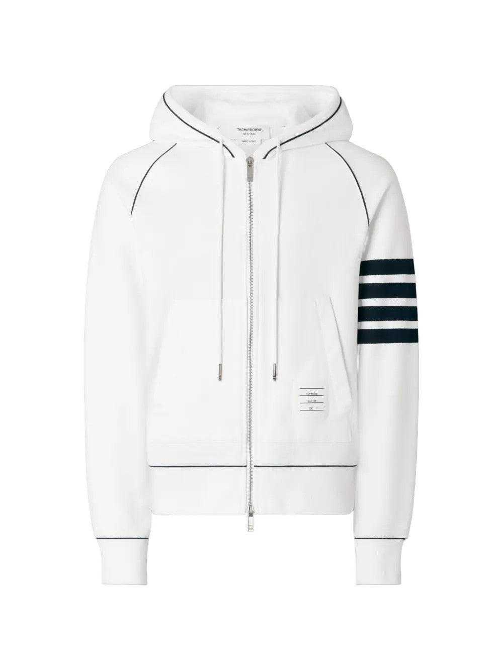 White hoodie, front view