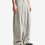 Grey pants, full body view