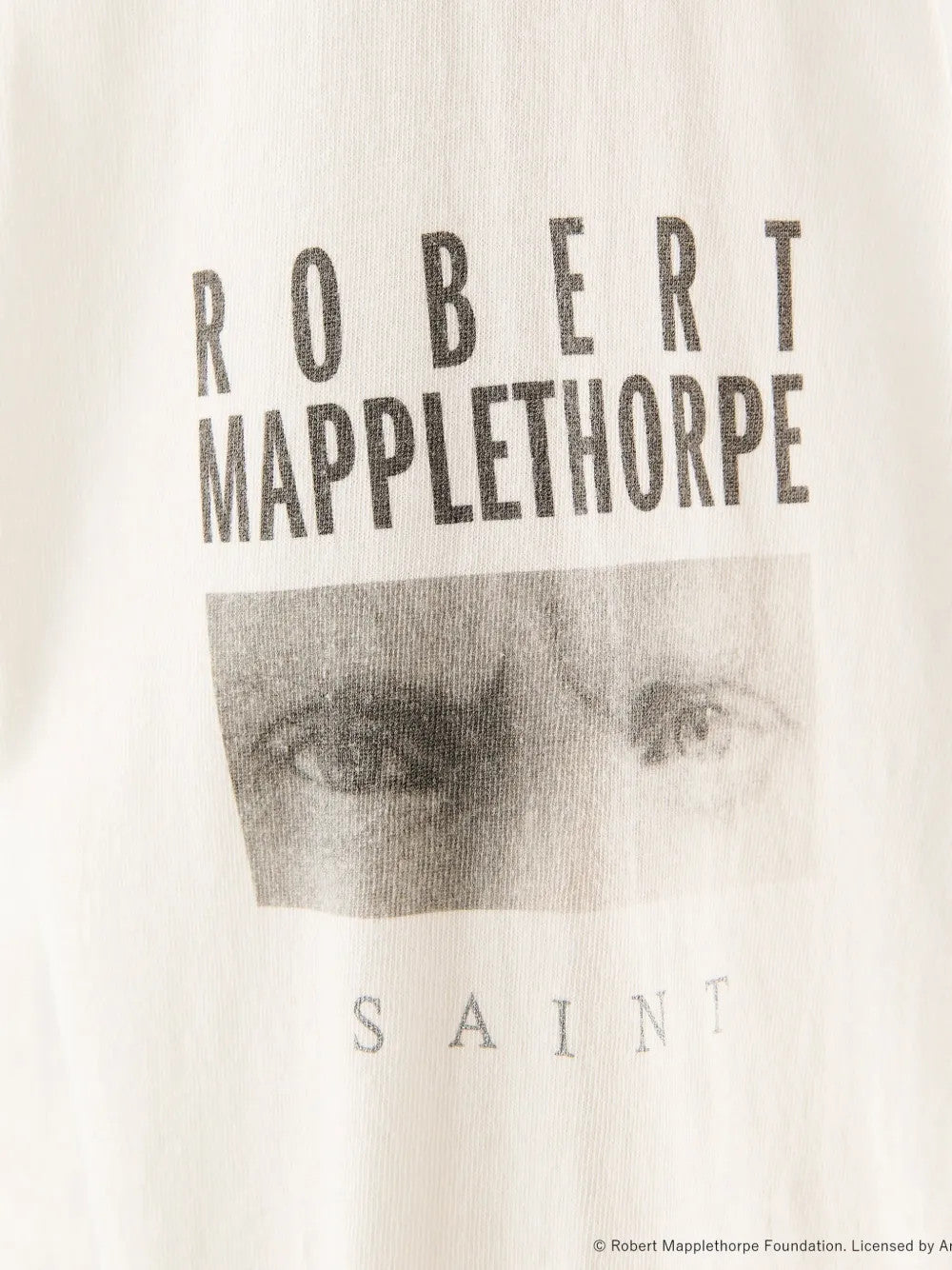 Close up of White t-shirt, showing texture of the 100% cotton fabric