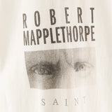 Close up of White t-shirt, showing texture of the 100% cotton fabric