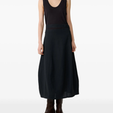 Black skirt, full body view