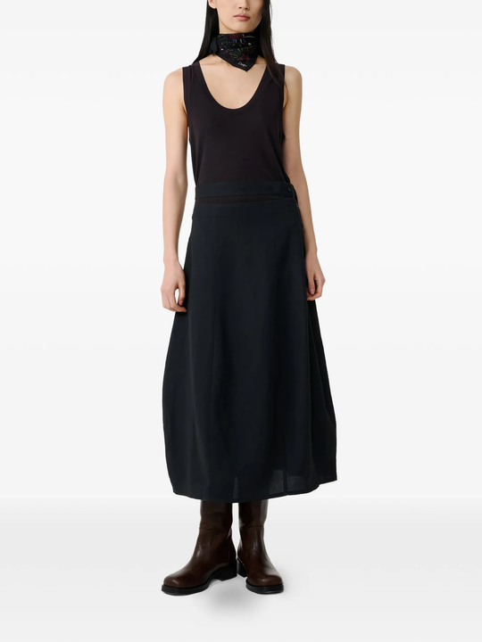 Black skirt, full body view