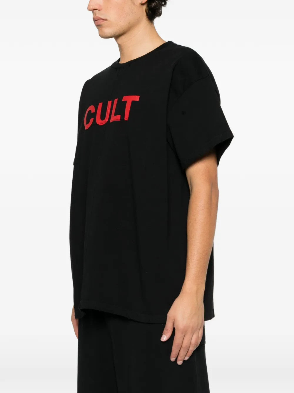 Black t-shirt, front view
