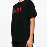 Black t-shirt, front view