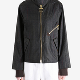 Black jacket worn by a person, showing the jacket fit