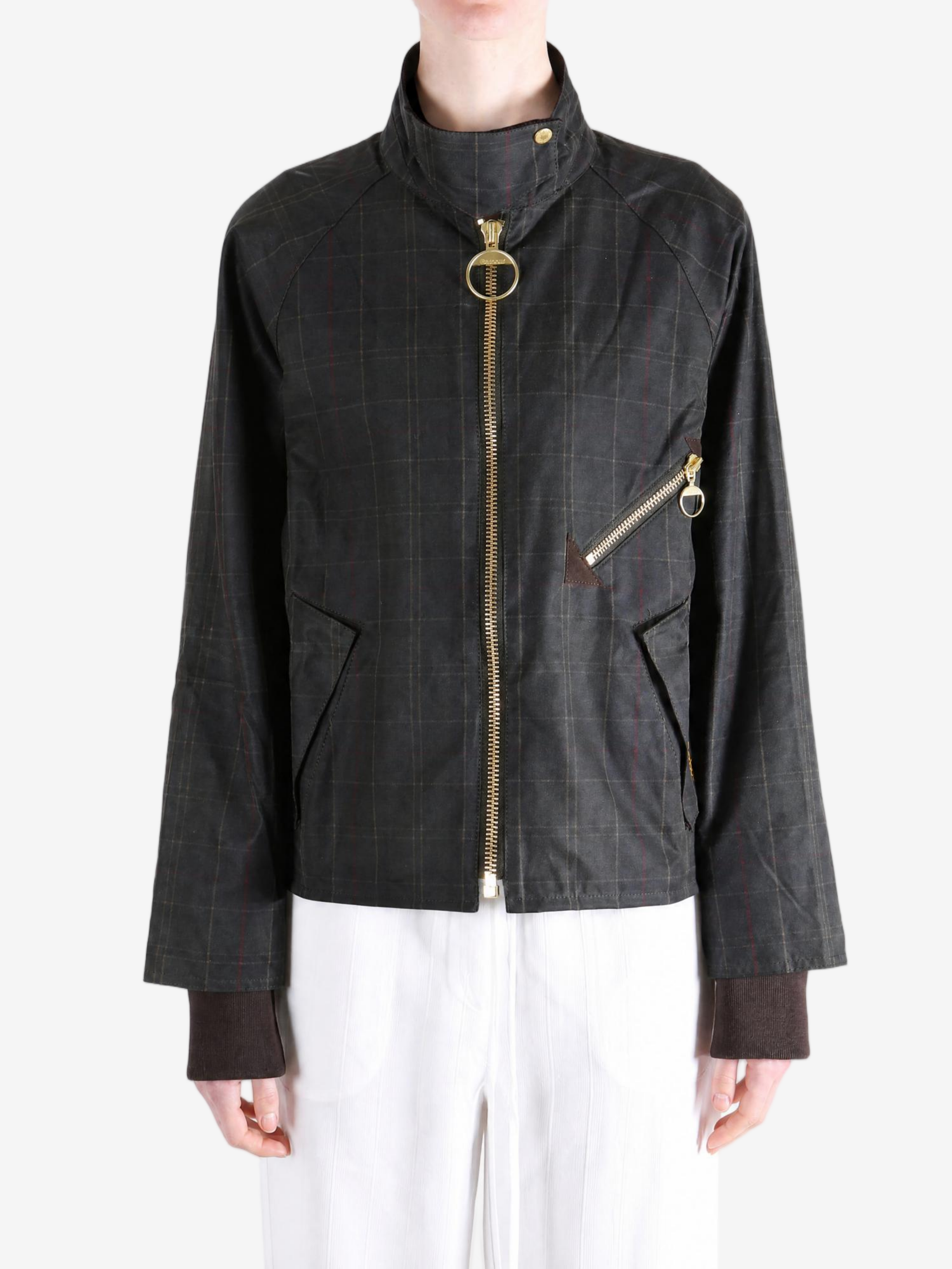 Black jacket worn by a person, showing the jacket fit