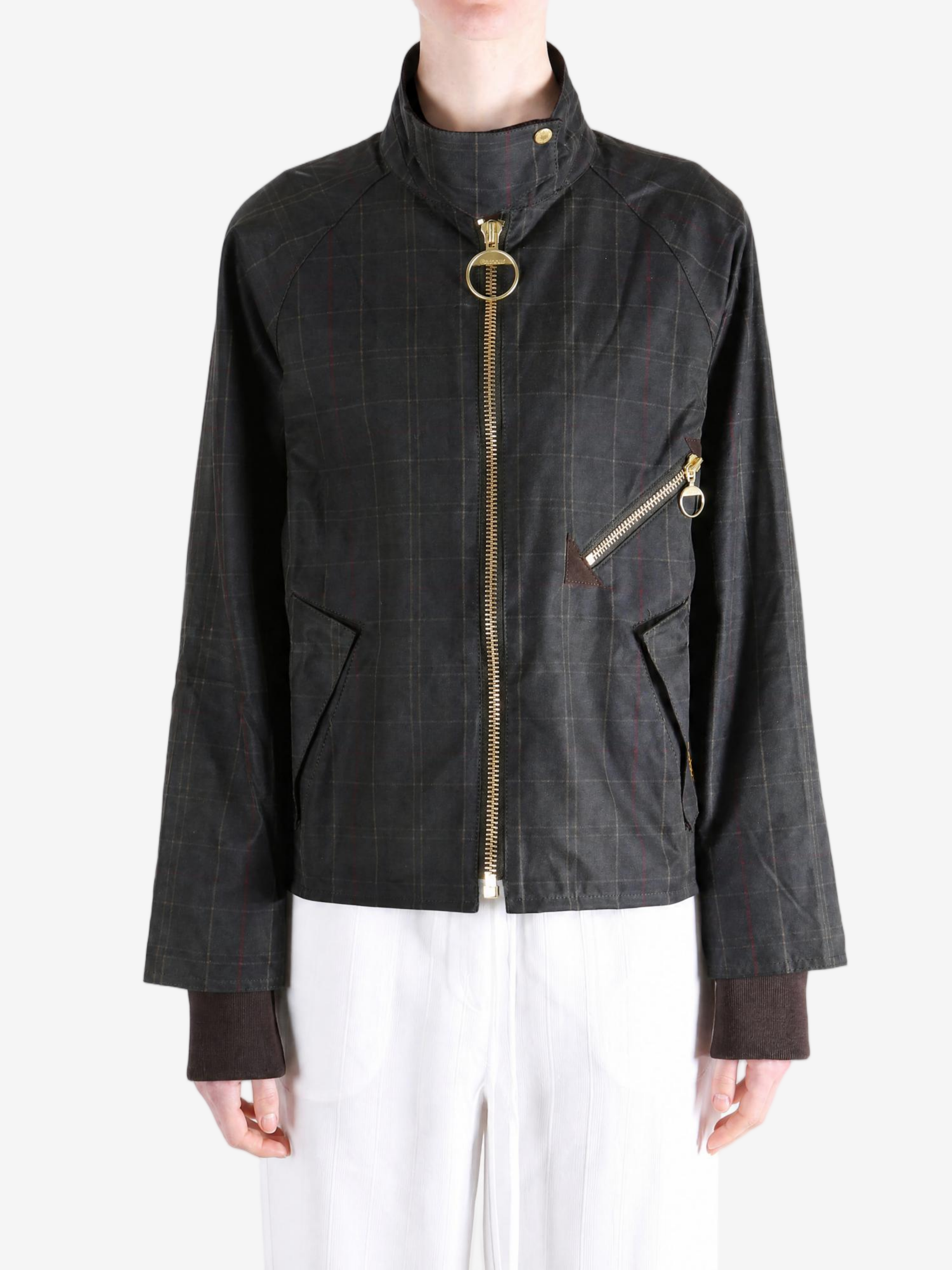 Black jacket worn by a person, showing the jacket fit