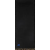 Tan scarf, back view