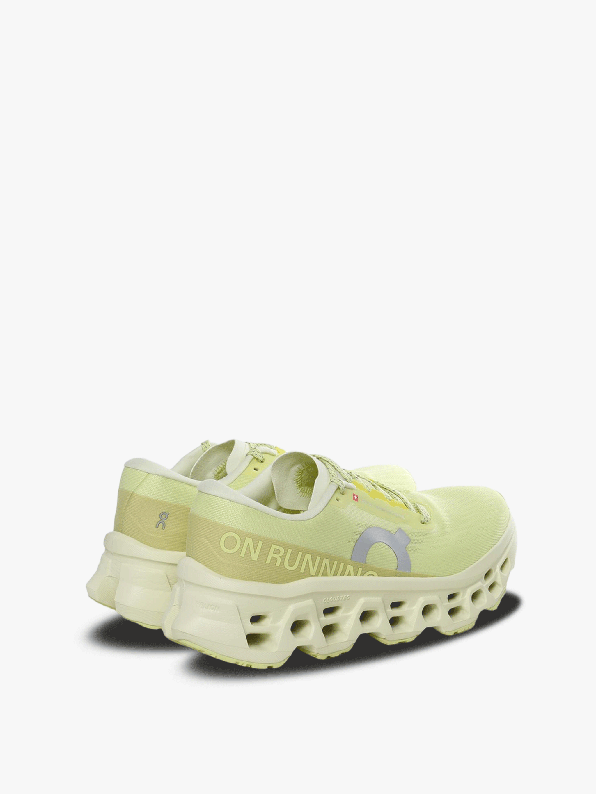 Yellow sneakers, back view