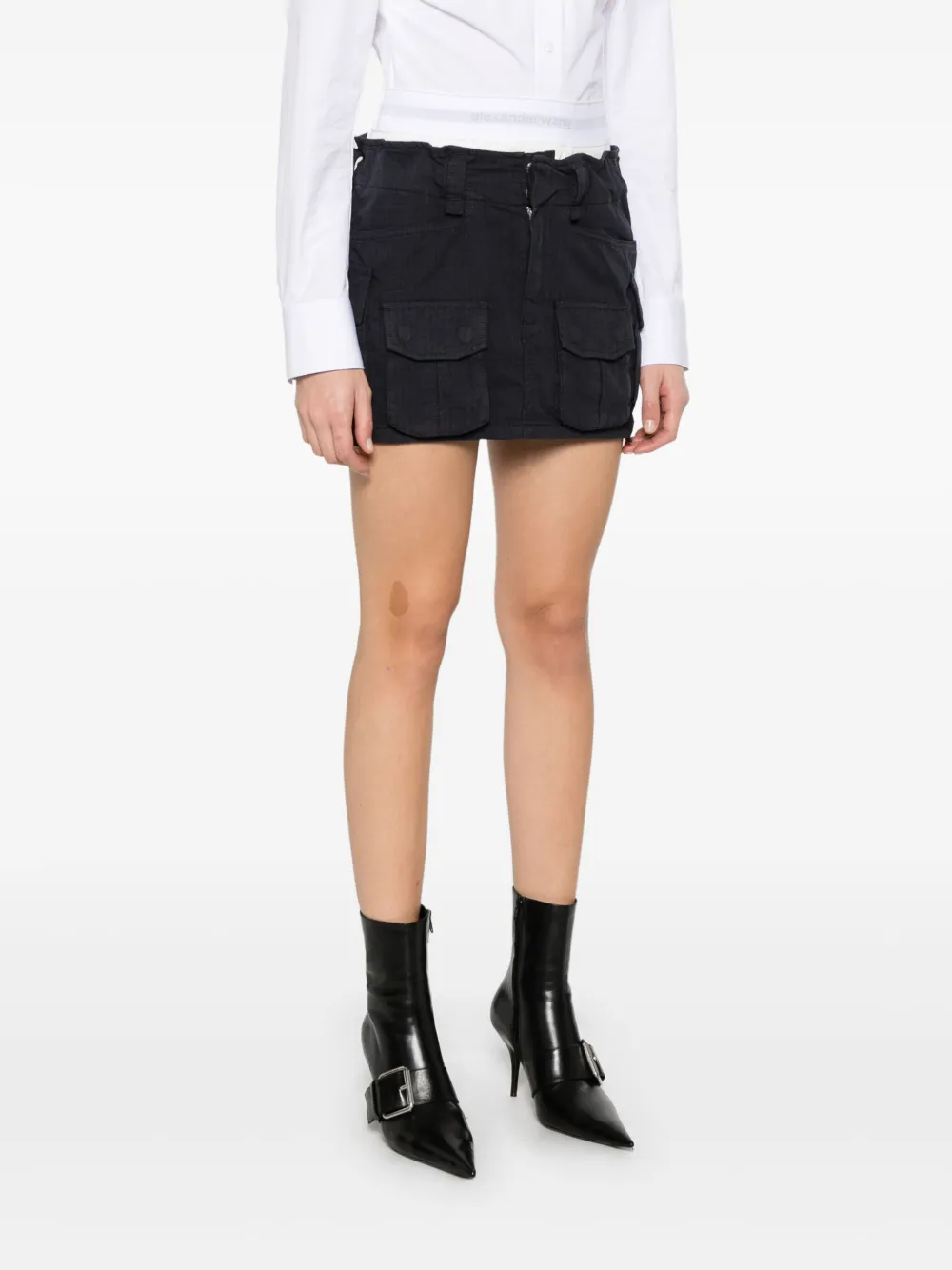 ALEXANDER WANG - Women Logo Elastic Pre Styled Cargo Skirt