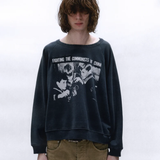 Navy hoodie, front view