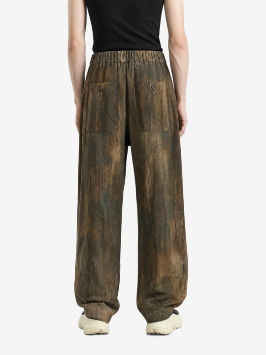 Brown pants, full body view