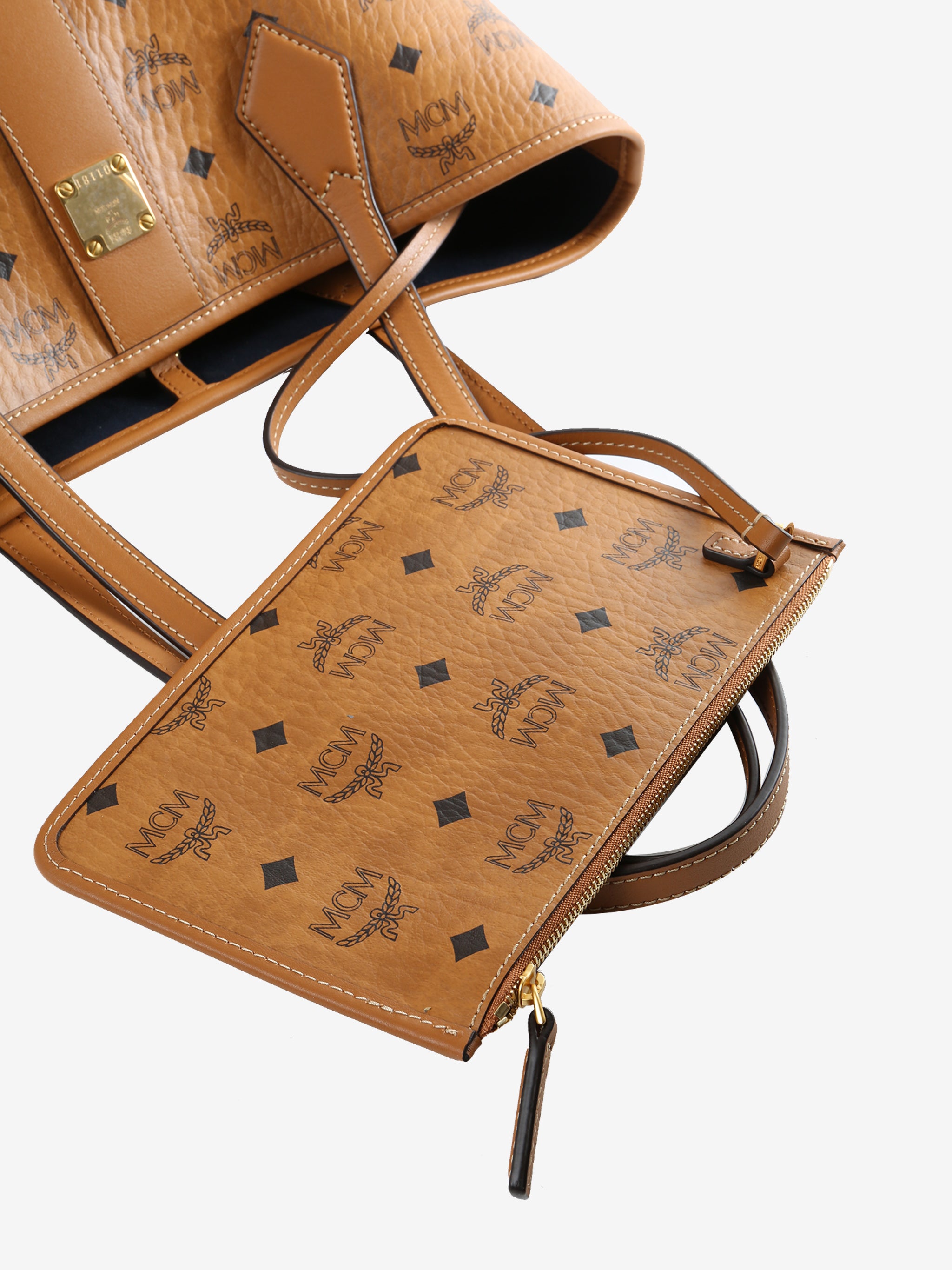 Close up of brown bag, showing texture of the fabric