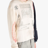 White knitwear worn by a person, showing the knitwear fit