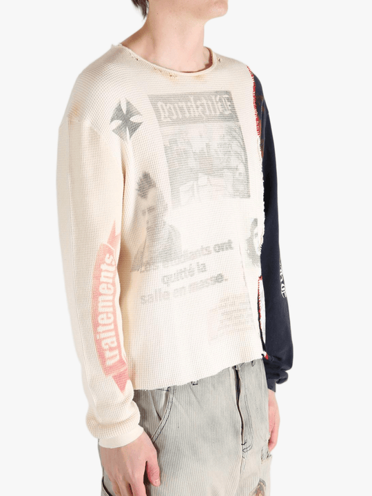 White knitwear worn by a person, showing the knitwear fit