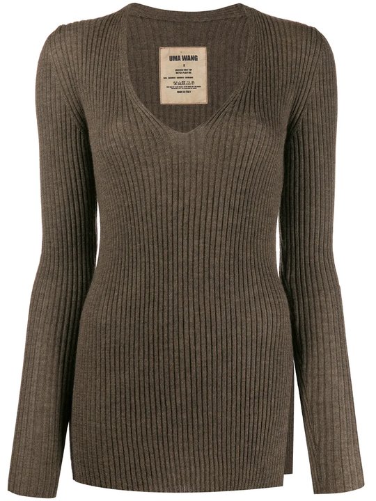 Brown sweater, front view