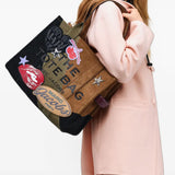 Brown bag, full body view