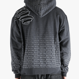 Black sweats-hoodies worn by a person, showing the cotton fit