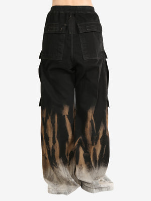 RICK OWENS DRKSHDW - Women Double Cargo Jumbo  Belas Pantaloni In Denim