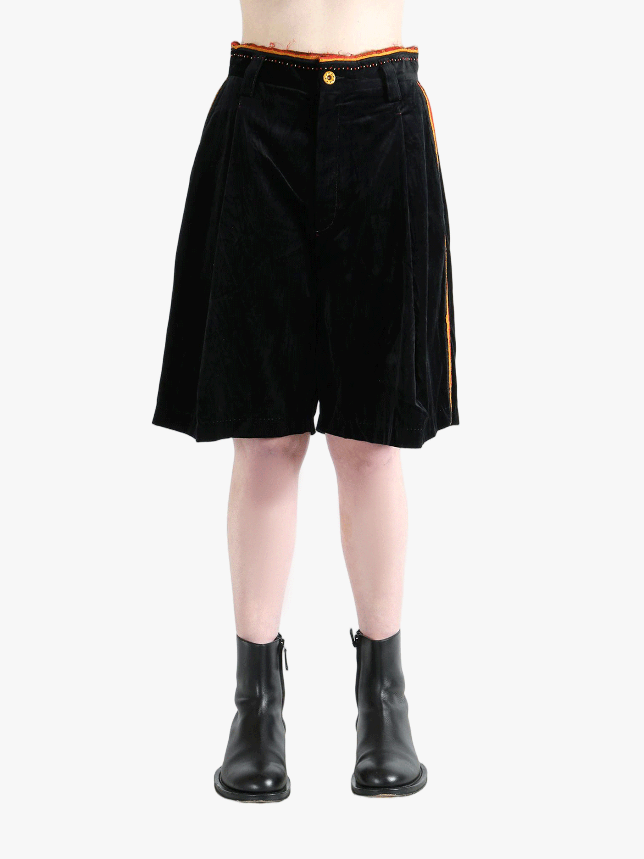 Black shorts worn by a person, showingt he short's fit