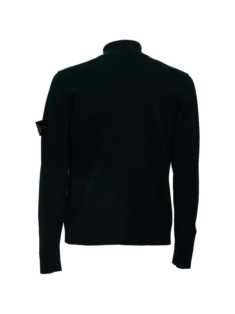 Green knitwear, back view