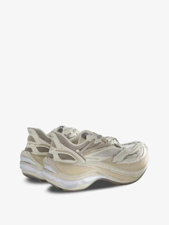 Tan shoes, side view